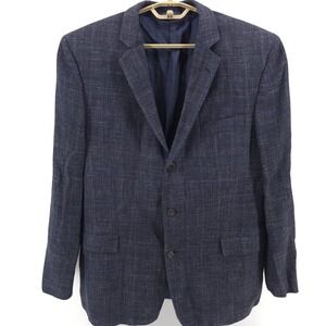 FRESH dry cleaned Navy Blue Men's Blazer - Classic Textured Three-Button Jacket
